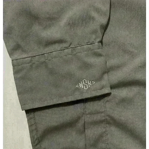 John Blair Mens Size 16 Button Up Shirt Gray Long Sleeve Cotton Polyester - Picture 9 of 10